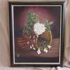 3153 Blanc Du Courbet shrub rose with Basket 16" x 20" oil on canvas $250.00 framed