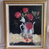 3162  "Red Roses and Silver Teapot" 16" x 20" oil on canvas $250.00 framed